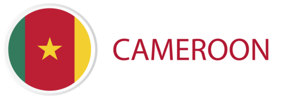 Cameroon flag in button web. png
