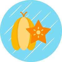 Fruta estrella vector icono diseño