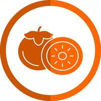 Persimmon Vector Icon Design