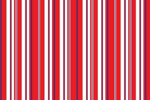 Textured stripe seamless pattern with Navy blue, White, Red and White colors vertical parallel stripes.Vector abstract background. vector