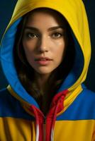 Stunning woman with a hoodie photo