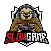 slow loris gamer mascot logo illustration vector