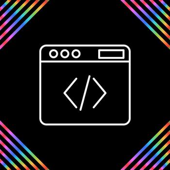 icono de vector de código