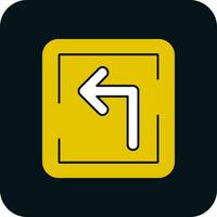 Turn Left Vector Icon Design