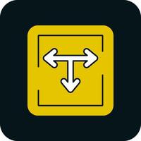 T Junction Vector Icon Design