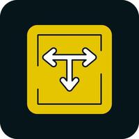 T Junction Vector Icon Design