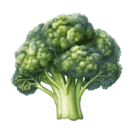 Broccoli watercolor illustration, Vegetable isolated on transparent background, AI Generative png