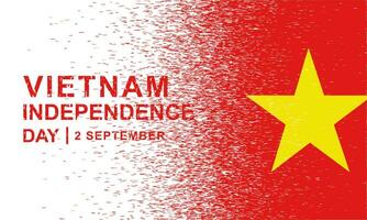 Vietnam Flag brush stroke background suitable for Vietnam Independence Day celebration vector