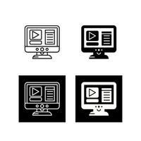 Video Lcd Vector Icon