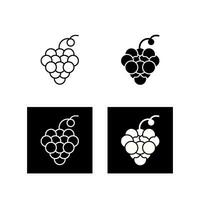 icono de vector de uvas