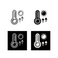 icono de vector de altas temperaturas