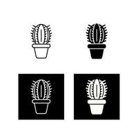 icono de vector de cactus