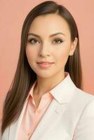 businesswoman with her arms folded photo