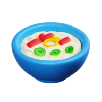 a bowl of cereal with colorful pieces png