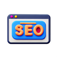 seo icono en un computadora pantalla png