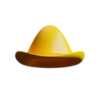 un amarillo sombrero en un transparente antecedentes png