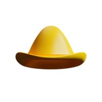 une Jaune chapeau sur une transparent Contexte png