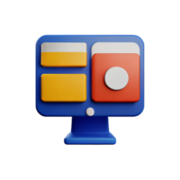 a computer monitor with a folder icon on it png