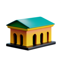 farm agriculture 3d house icon png