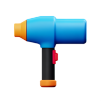 a blue and orange blow dryer on a transparent background png