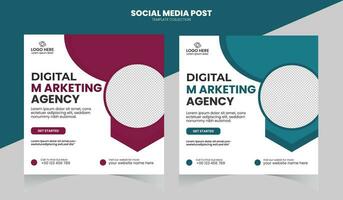 Webinar Creative Marketing Social Media Post Template vector