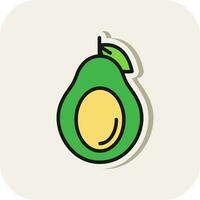 Avocado Vector Icon Design