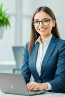 Business Woman With Laptop photo