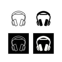 icono de vector de auriculares