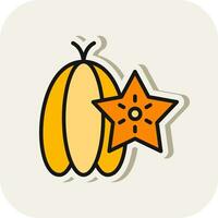 Starfruit Vector Icon Design