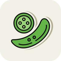 Cucumber Vector Icon Design