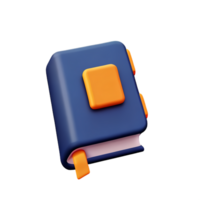 3d illustration of audio book school education icon png