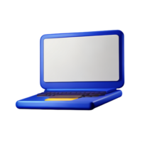 3d illustration of laptop school education icon png