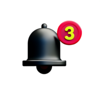 notification bell 3d icon png