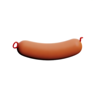 Sausage 3d junk food icon png