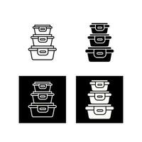 Plastic Food Container Vector Icon
