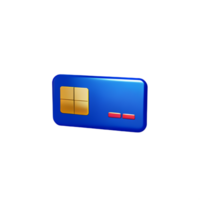 3d icono negocio pago tarjeta lector png