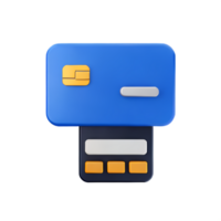 3d icon business payment card reader png