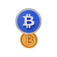 Time is bitcoin 3d cryptocurrency investment icon png