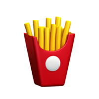 francés papas fritas 3d icono png