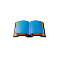 ilustração 3D do ícone de educação escolar de livro de áudio png