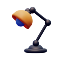 3d illustration of table lamp school education icon png