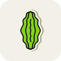 Bitter Melon Vector Icon Design