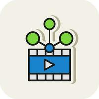 Video sharing Vector Icon Design