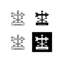 Wind Vane Vector Icon