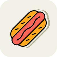 Hot Dog  Vector Icon Design