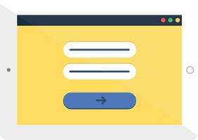 Authorization Page Login And Password Site vector