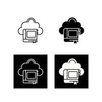 Cloud Library Vector Icon