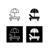 Sunbed Vector Icon