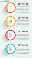 infografia moderno modelo elementos con 4 4 opciones vector