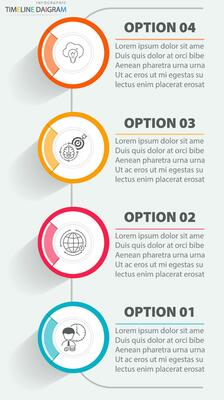 Infographics modern template elements with 4 options